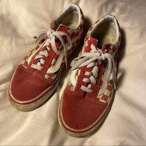 Red Suede Checkered Old Skool Vans